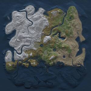 Thumbnail Rust Map: Procedural Map, Size: 4250, Seed: 345222379, 13 Monuments