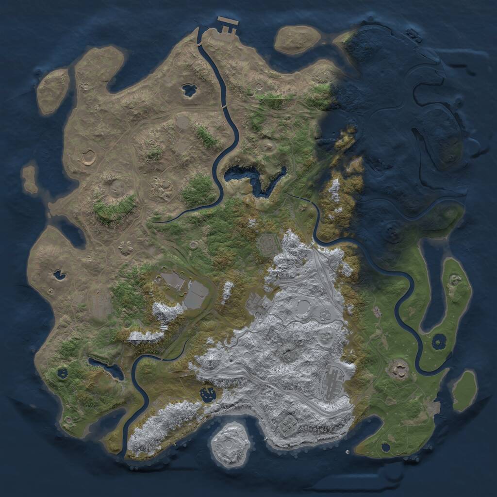 Rust Map: Procedural Map, Size: 4800, Seed: 1001009017, 17 Monuments