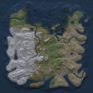 Thumbnail Rust Map: Procedural Map, Size: 4250, Seed: 1843875412, 16 Monuments