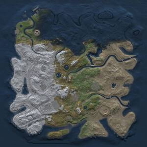 Thumbnail Rust Map: Procedural Map, Size: 4250, Seed: 1843875412, 15 Monuments