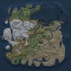 Thumbnail Rust Map: Procedural Map, Size: 4250, Seed: 1046709778, 15 Monuments