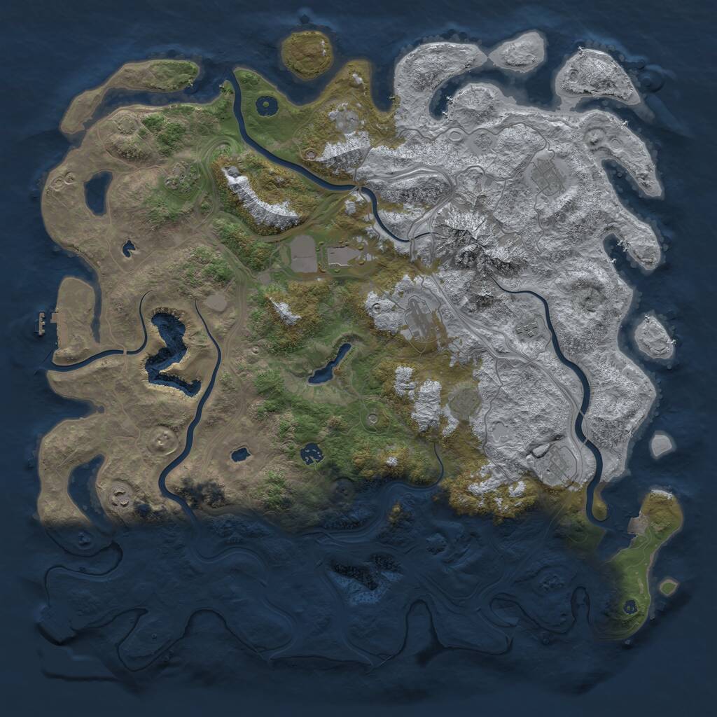 Rust Map: Procedural Map, Size: 5000, Seed: 59181658, 15 Monuments