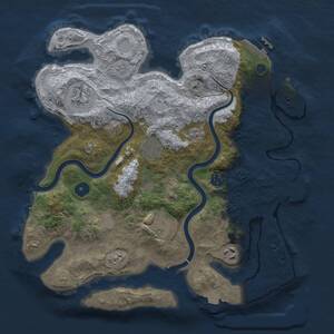 Thumbnail Rust Map: Procedural Map, Size: 3500, Seed: 1580687799, 11 Monuments