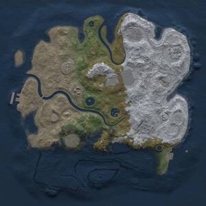Thumbnail Rust Map: Procedural Map, Size: 3500, Seed: 479706891, 14 Monuments