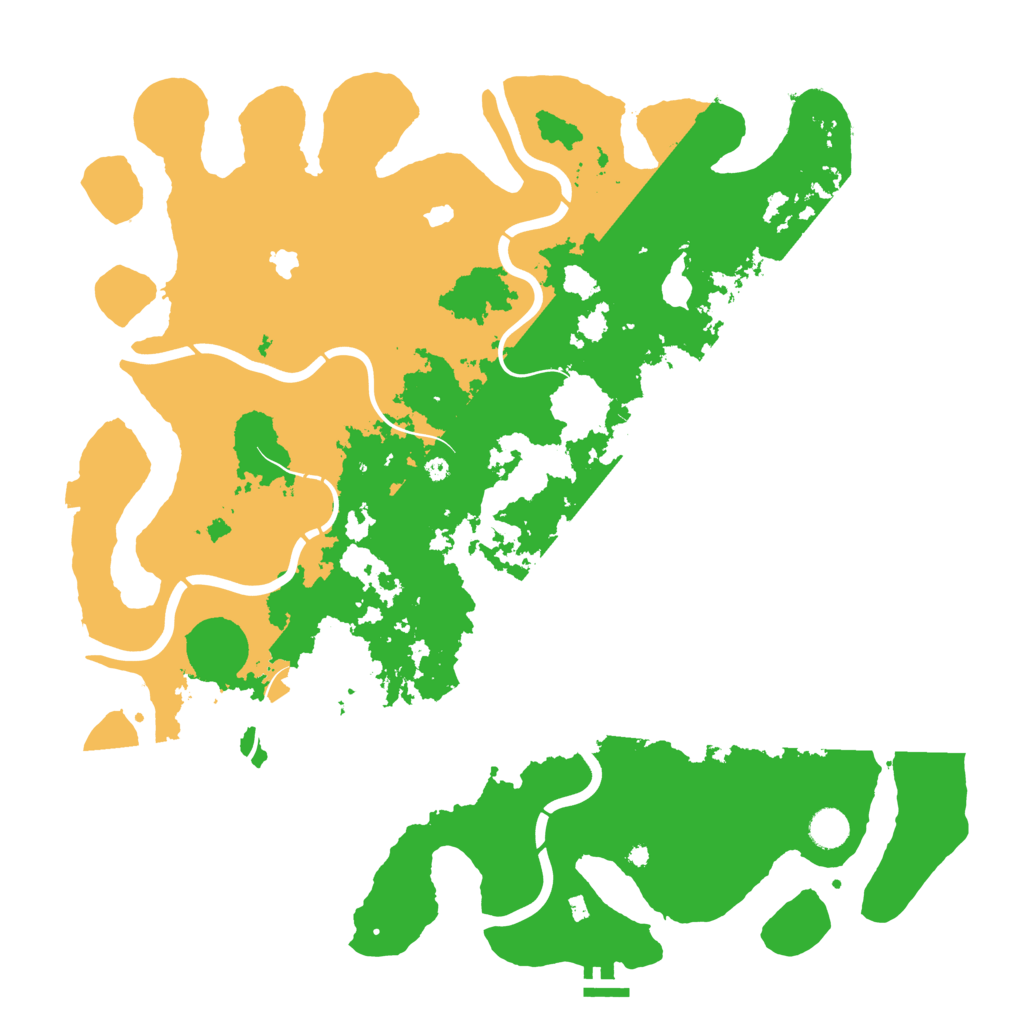 Biome Rust Map: Procedural Map, Size: 4500, Seed: 6052025