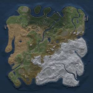 Thumbnail Rust Map: Procedural Map, Size: 4250, Seed: 1433553897, 19 Monuments
