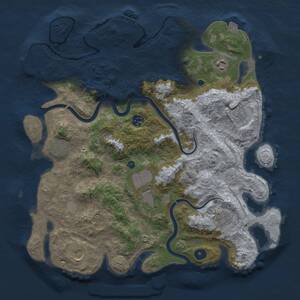 Thumbnail Rust Map: Procedural Map, Size: 3900, Seed: 1743982388, 14 Monuments