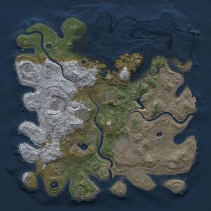 Thumbnail Rust Map: Procedural Map, Size: 4250, Seed: 129031438, 13 Monuments