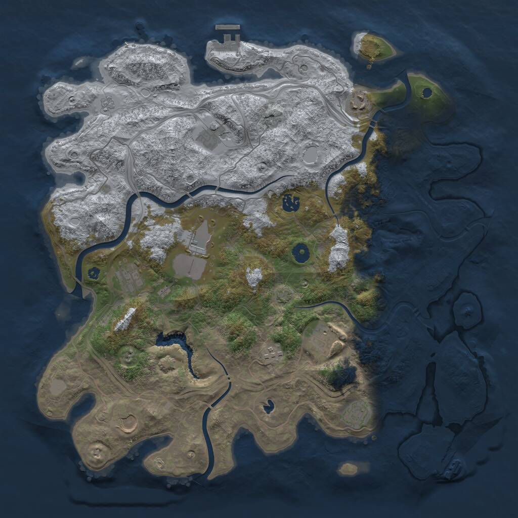 Rust Map: Procedural Map, Size: 4250, Seed: 708778389, 15 Monuments