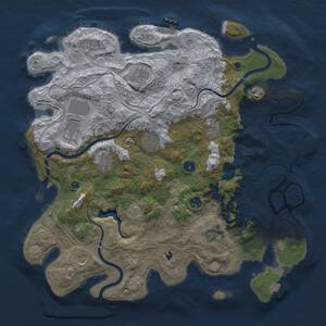 Thumbnail Rust Map: Procedural Map, Size: 4250, Seed: 708778389, 16 Monuments