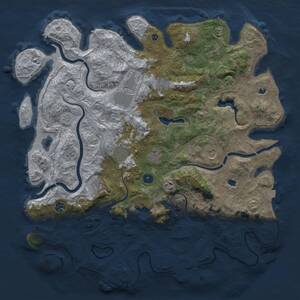 Thumbnail Rust Map: Procedural Map, Size: 4500, Seed: 249435034, 16 Monuments