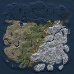 Thumbnail Rust Map: Procedural Map, Size: 4500, Seed: 1970956585, 14 Monuments