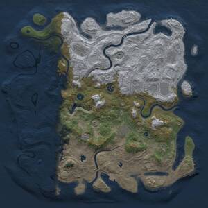 Thumbnail Rust Map: Procedural Map, Size: 4500, Seed: 1046106803, 13 Monuments