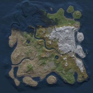 Thumbnail Rust Map: Procedural Map, Size: 3750, Seed: 374274704, 11 Monuments