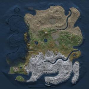 Thumbnail Rust Map: Procedural Map, Size: 3700, Seed: 278493818, 14 Monuments