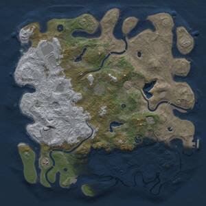 Thumbnail Rust Map: Procedural Map, Size: 4500, Seed: 1022921510, 14 Monuments