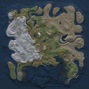 Thumbnail Rust Map: Procedural Map, Size: 4500, Seed: 1022921510, 17 Monuments