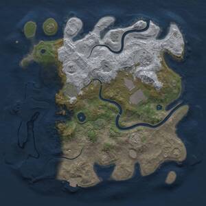 Thumbnail Rust Map: Procedural Map, Size: 3500, Seed: 1092327739, 10 Monuments