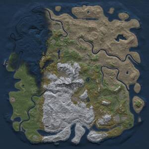 Thumbnail Rust Map: Procedural Map, Size: 6000, Seed: 228296366, 17 Monuments