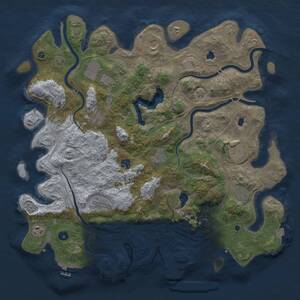 Thumbnail Rust Map: Procedural Map, Size: 4500, Seed: 1066512064, 16 Monuments