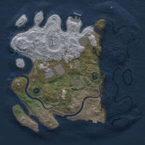 Thumbnail Rust Map: Procedural Map, Size: 3500, Seed: 265782131, 12 Monuments