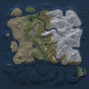Thumbnail Rust Map: Procedural Map, Size: 3700, Seed: 589765857, 13 Monuments
