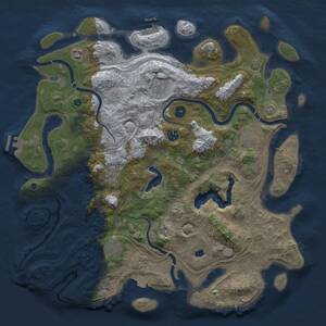 Thumbnail Rust Map: Procedural Map, Size: 4250, Seed: 124391, 13 Monuments