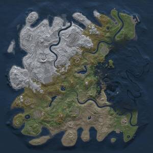 Thumbnail Rust Map: Procedural Map, Size: 4500, Seed: 866952291, 16 Monuments