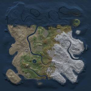 Thumbnail Rust Map: Procedural Map, Size: 3500, Seed: 1635717148, 12 Monuments