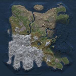 Thumbnail Rust Map: Procedural Map, Size: 3500, Seed: 1560318136, 15 Monuments
