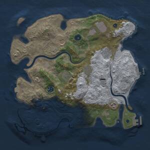 Thumbnail Rust Map: Procedural Map, Size: 3575, Seed: 25, 14 Monuments
