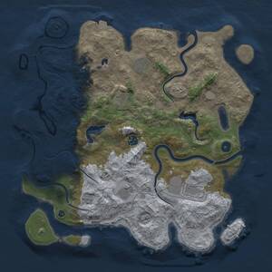 Thumbnail Rust Map: Procedural Map, Size: 4000, Seed: 802234422, 11 Monuments