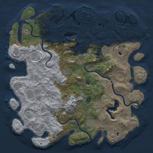 Thumbnail Rust Map: Procedural Map, Size: 5000, Seed: 1536475635, 16 Monuments