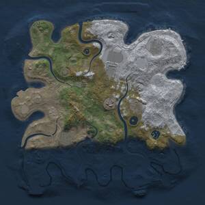 Thumbnail Rust Map: Procedural Map, Size: 3500, Seed: 1702153422, 13 Monuments