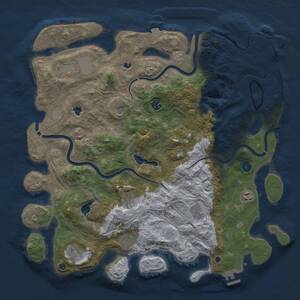 Thumbnail Rust Map: Procedural Map, Size: 4500, Seed: 873822349, 15 Monuments