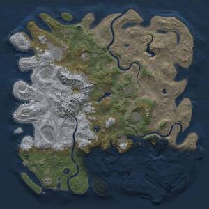 Thumbnail Rust Map: Procedural Map, Size: 5000, Seed: 202565, 17 Monuments