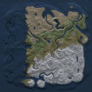 Thumbnail Rust Map: Procedural Map, Size: 4500, Seed: 536675847, 14 Monuments