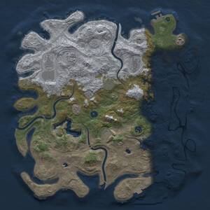 Thumbnail Rust Map: Procedural Map, Size: 4500, Seed: 210128213, 14 Monuments