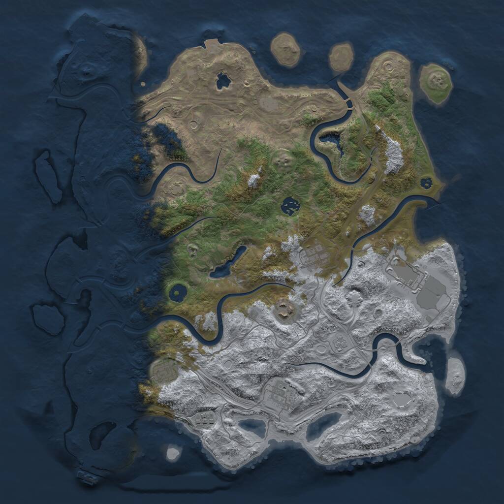 Rust Map: Procedural Map, Size: 4250, Seed: 196408752, 13 Monuments