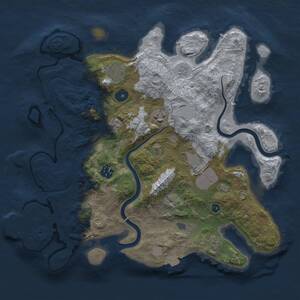 Thumbnail Rust Map: Procedural Map, Size: 3500, Seed: 1967352895, 10 Monuments