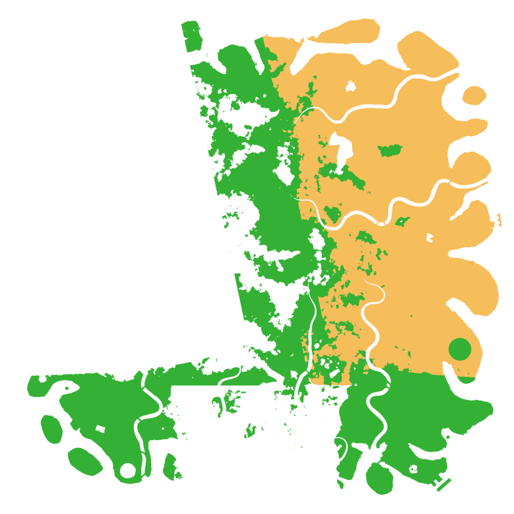 Biome Rust Map: Procedural Map, Size: 6000, Seed: 98432151