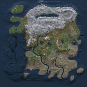 Thumbnail Rust Map: Procedural Map, Size: 3750, Seed: 373214, 13 Monuments
