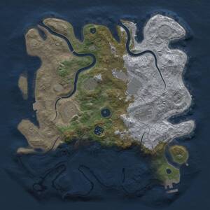 Thumbnail Rust Map: Procedural Map, Size: 3500, Seed: 106773621, 10 Monuments