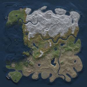 Thumbnail Rust Map: Procedural Map, Size: 4500, Seed: 10452942, 17 Monuments