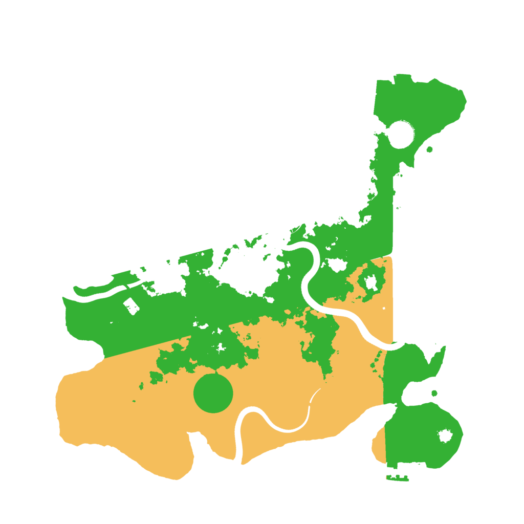 Biome Rust Map: Procedural Map, Size: 3500, Seed: 26925