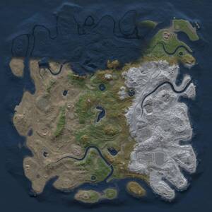 Thumbnail Rust Map: Procedural Map, Size: 4500, Seed: 1070661766, 14 Monuments