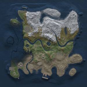 Thumbnail Rust Map: Procedural Map, Size: 3000, Seed: 1814034195, 11 Monuments