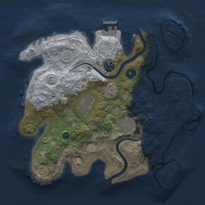 Thumbnail Rust Map: Procedural Map, Size: 3000, Seed: 1366891949, 9 Monuments