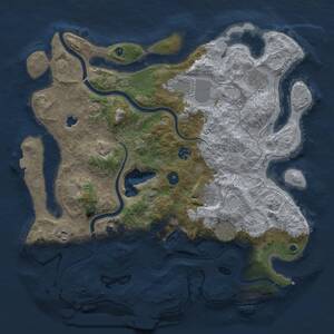 Thumbnail Rust Map: Procedural Map, Size: 4000, Seed: 1557347062, 13 Monuments