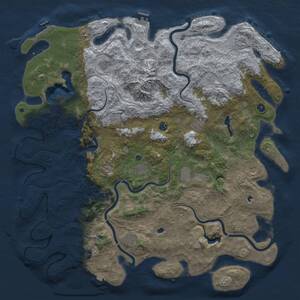 Thumbnail Rust Map: Procedural Map, Size: 5500, Seed: 1154252457, 17 Monuments